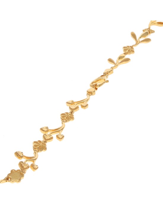 Floral Motif Necklace in 22K Yellow Gold